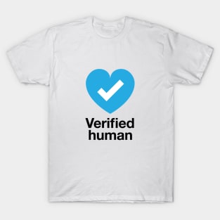 Verified Human Checkheart T-Shirt